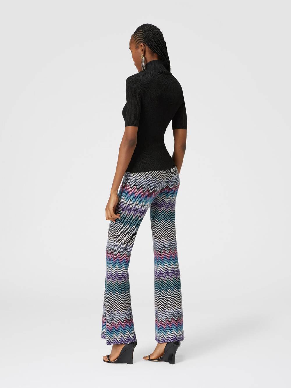 M Missoni Pantaloni flare in lana zig zag Discount Store per i nuovi prodotti