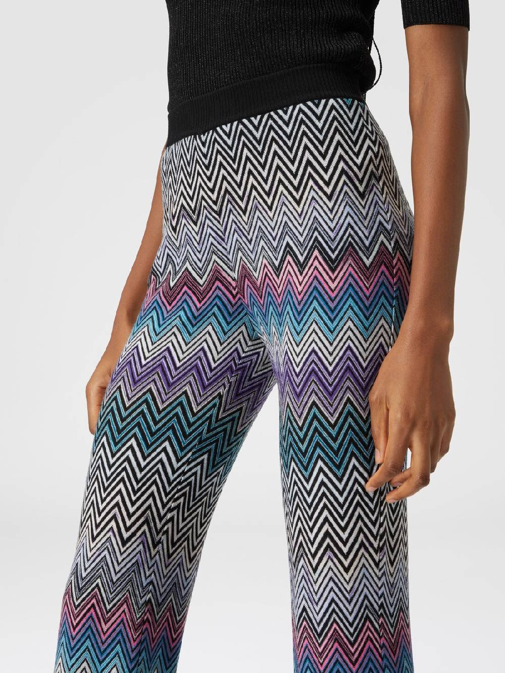 M Missoni Pantaloni flare in lana zig zag Discount Store per i nuovi prodotti