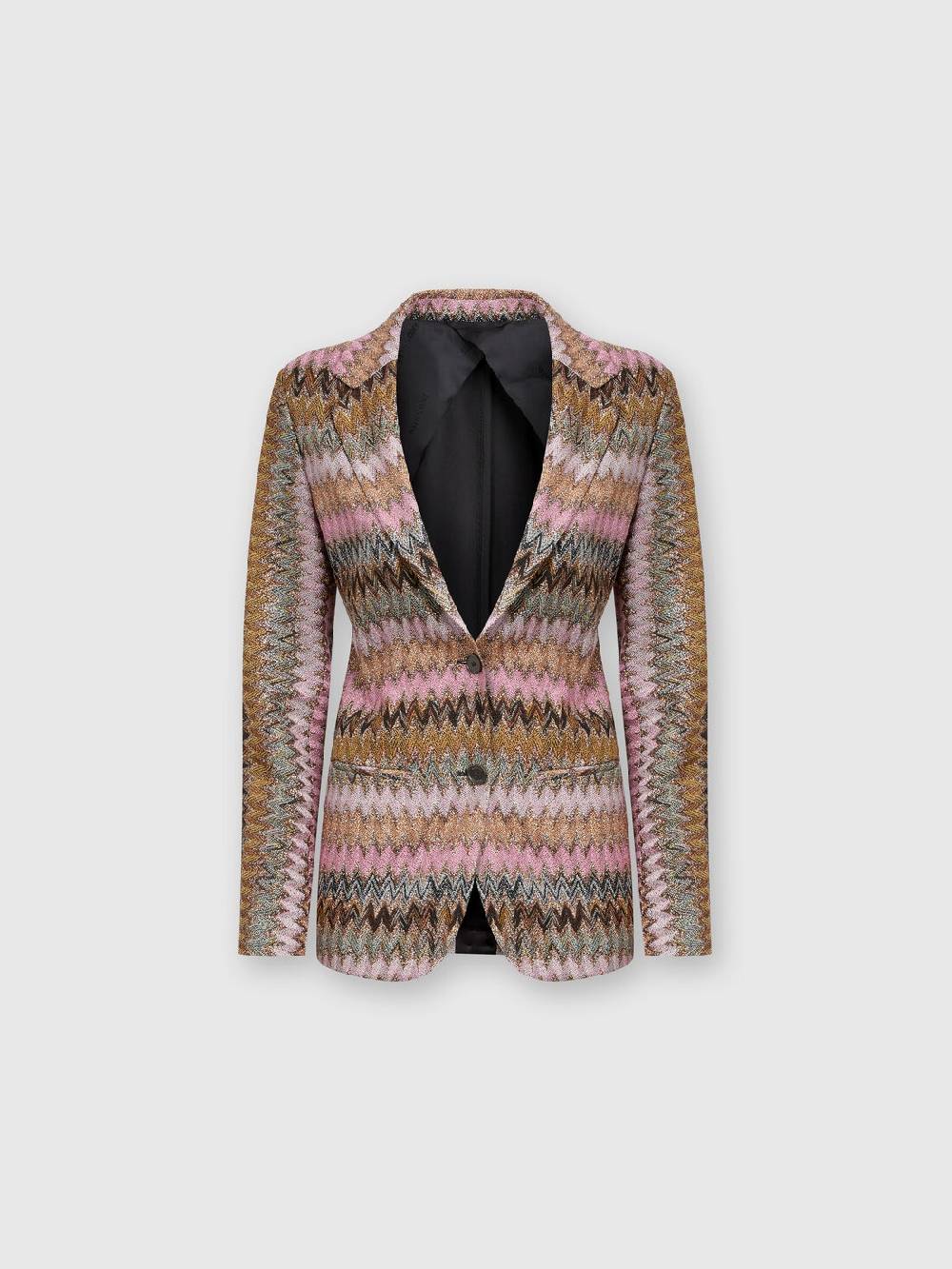 M Missoni Blazer in maglia di viscosa chevron lamé Solo un giorno rimasto