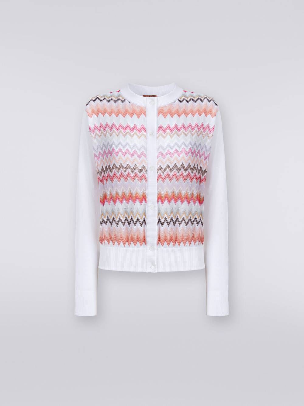 M Missoni Cardigan corto in viscosa chevron Limitato a 3 giorni