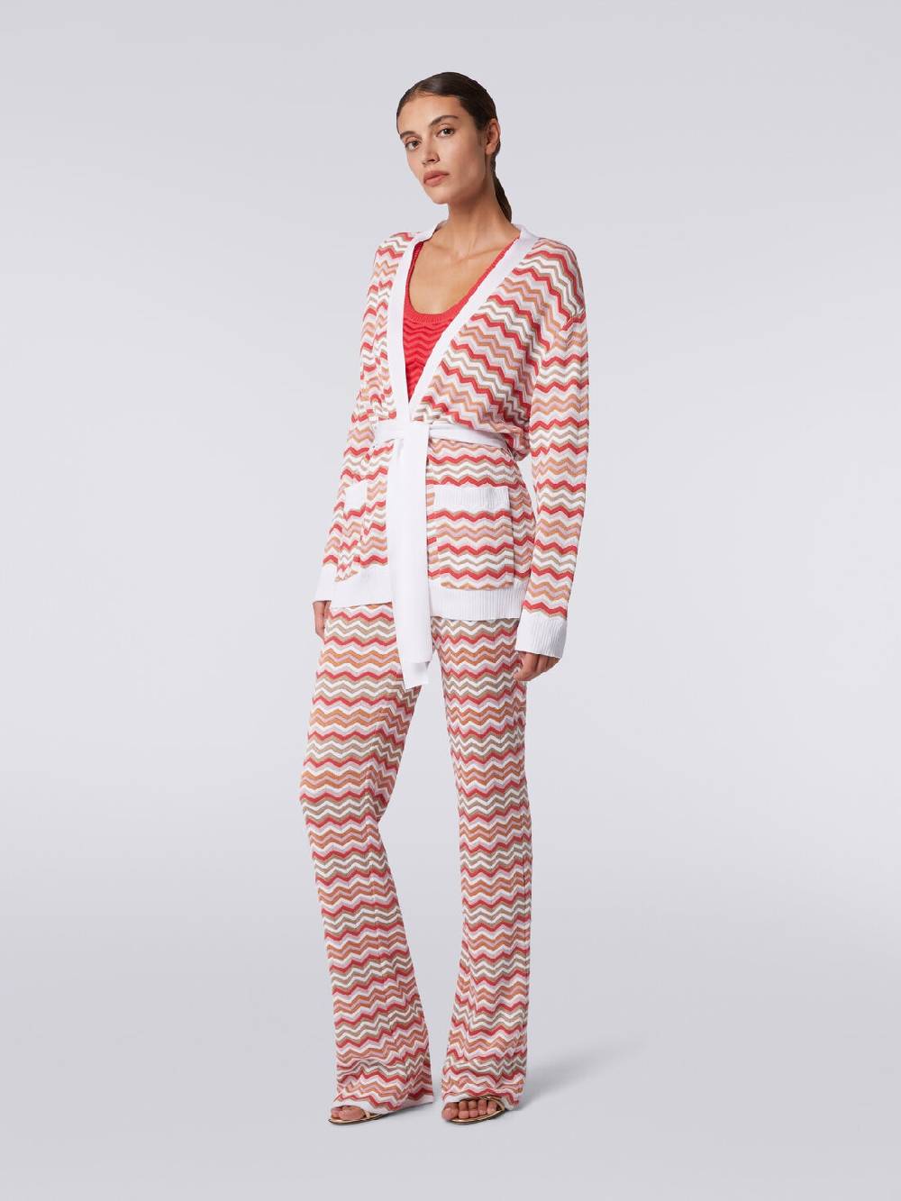 M Missoni Cardigan in maglia di cotone e viscosa zig zag Esporta salva