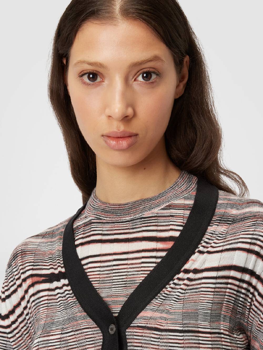 M Missoni Cardigan a costine in cashmere e seta fiammata Black Friday Prezzi