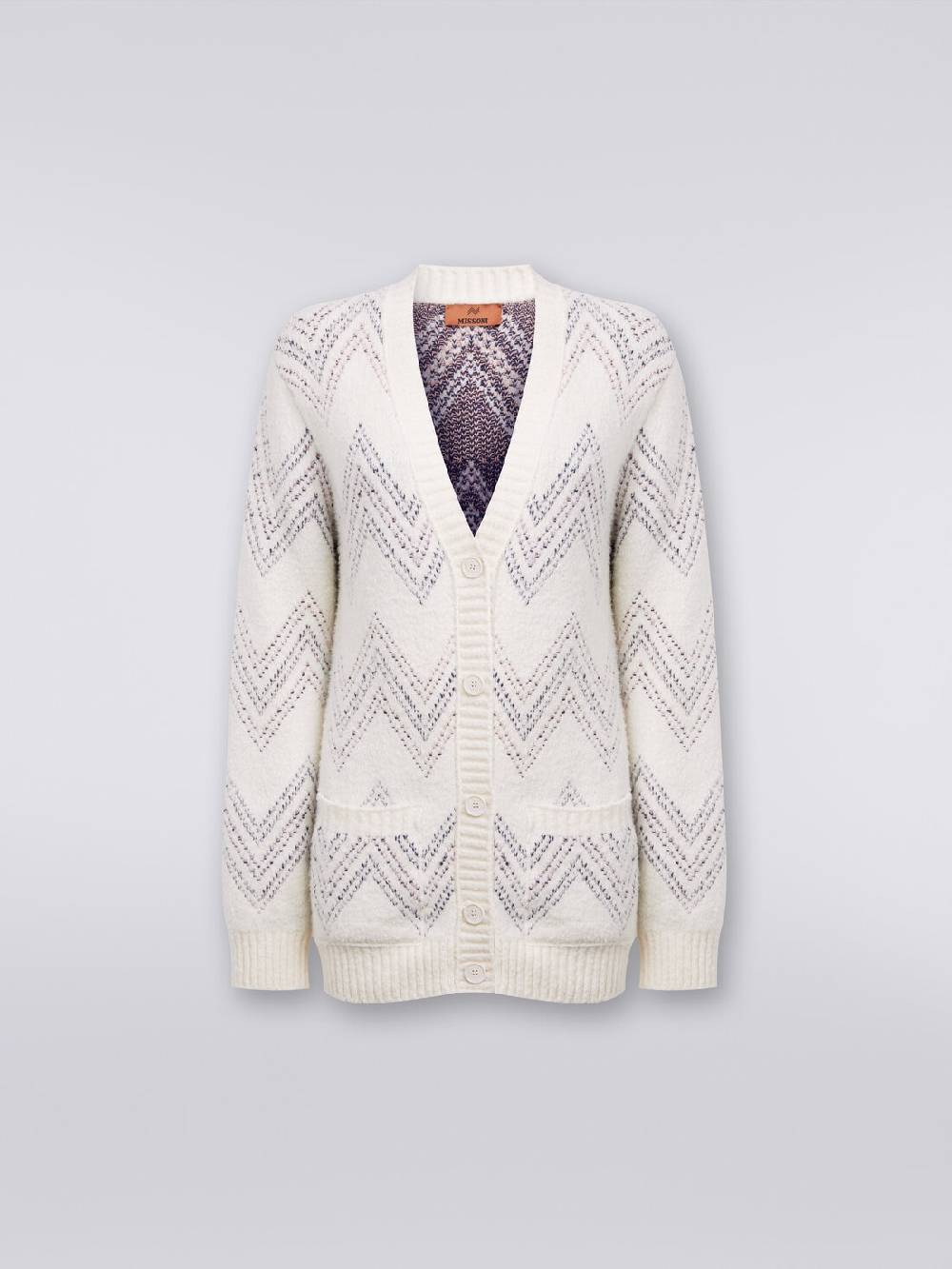 M Missoni Cardigan oversize in misto cotone zig zag 50% di sconto per tempo limitato