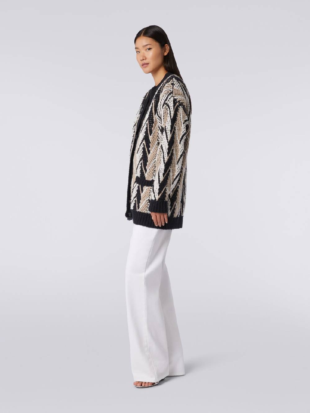M Missoni Cardigan in misto cotone zig zag Sconti questo mese