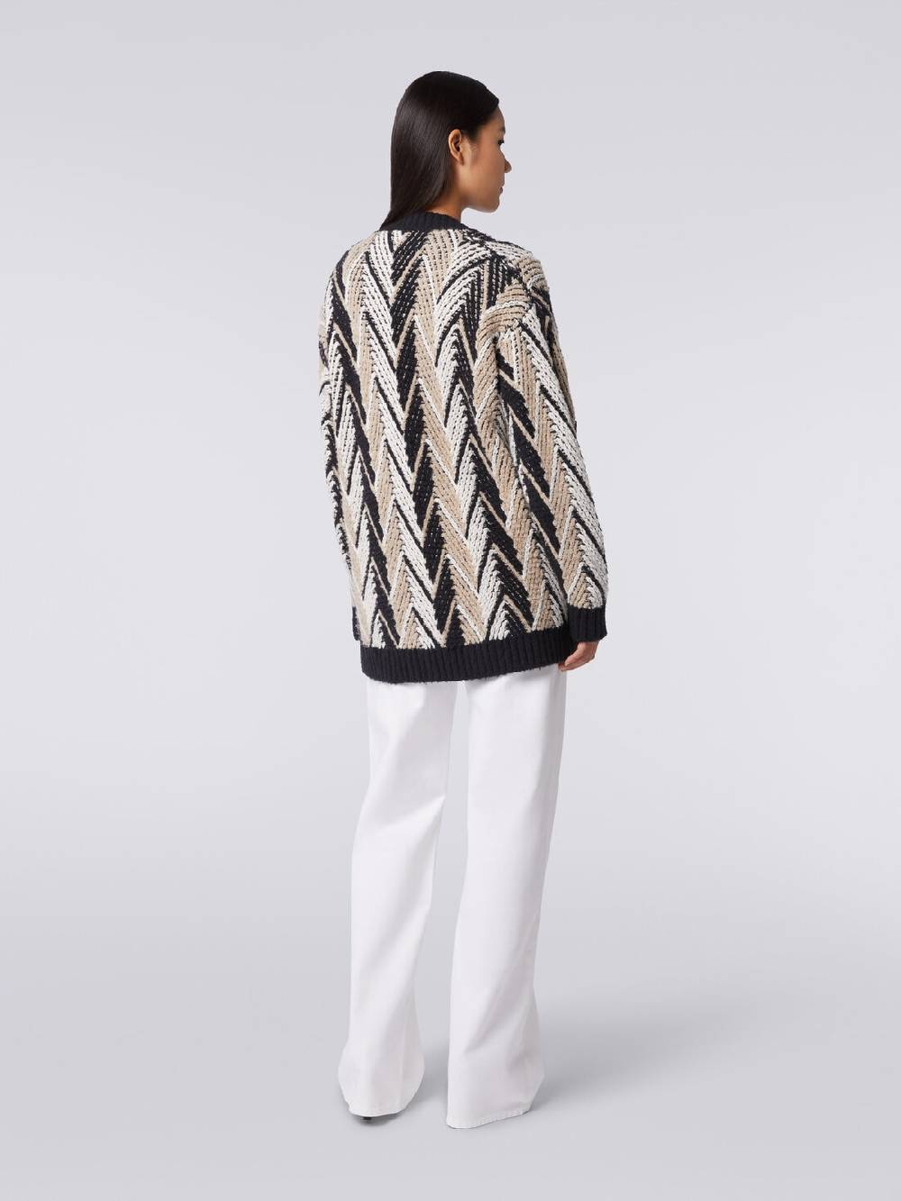 M Missoni Cardigan in misto cotone zig zag Sconti questo mese
