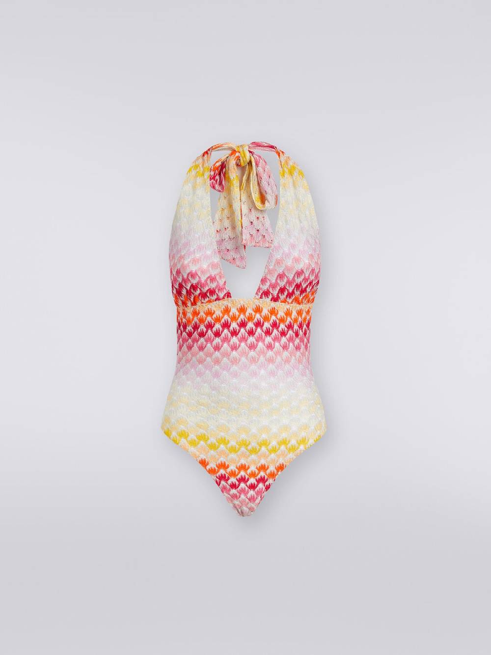 M Missoni Costume intero effetto pizzo dégradé con lurex Nuovo