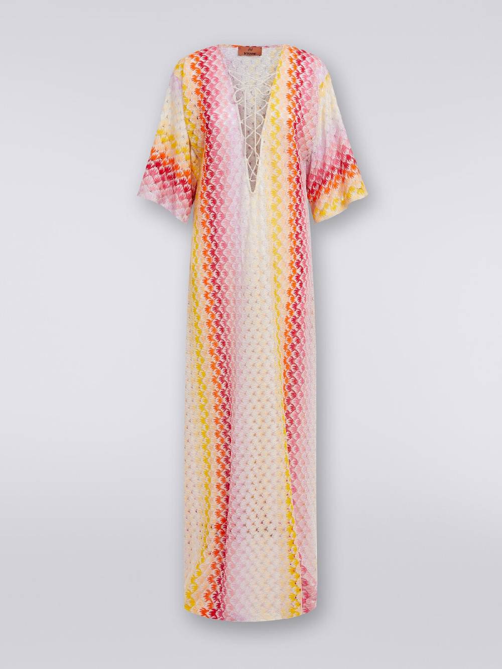 M Missoni Caftano copricostume lungo effetto pizzo dégradé con lurex Qualità
