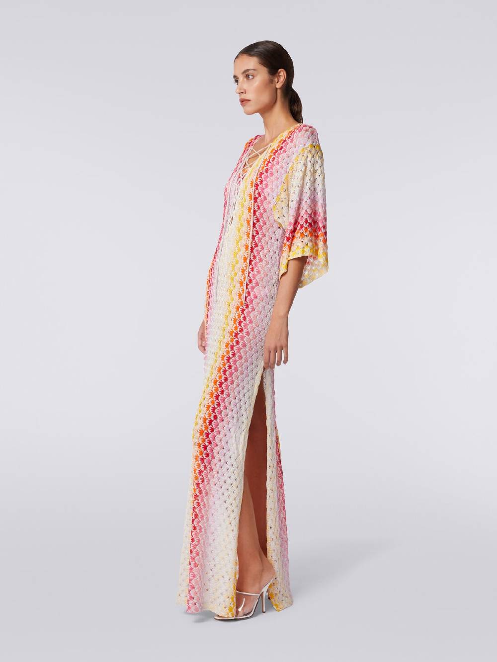 M Missoni Caftano copricostume lungo effetto pizzo dégradé con lurex Qualità