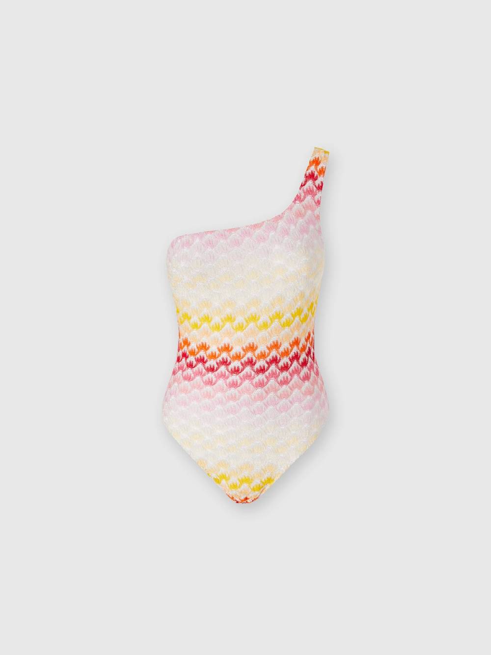 M Missoni Costume intero monospalla effetto pizzo con lurex Vendita