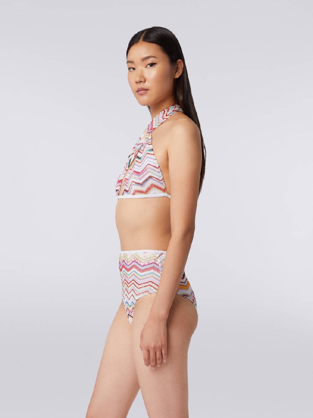 M Missoni Bikini in crochet con lurex e slip a vita alta Qualità Garantita
