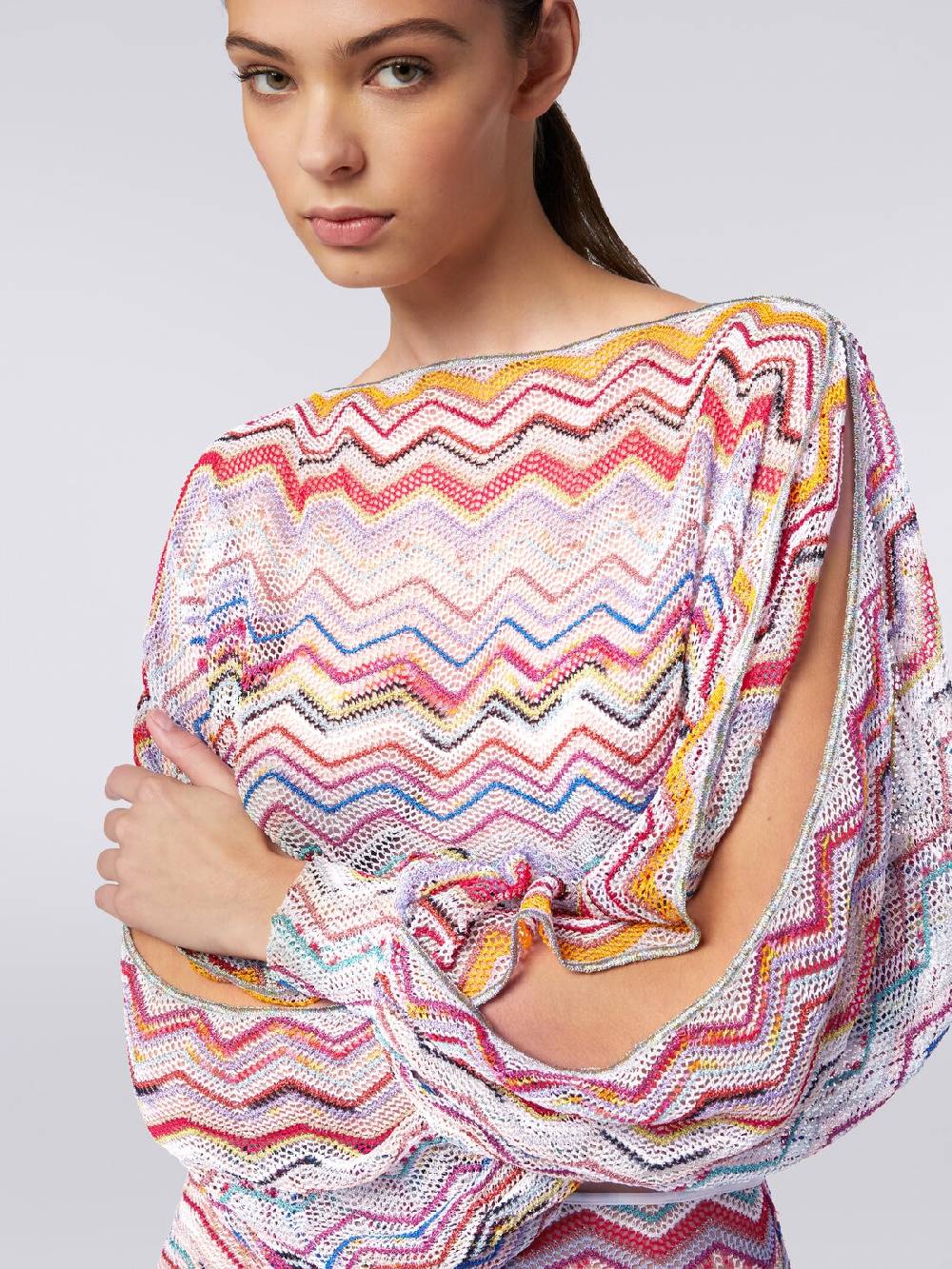 M Missoni Top a maniche lunghe in crochet con lurex Negozi Online