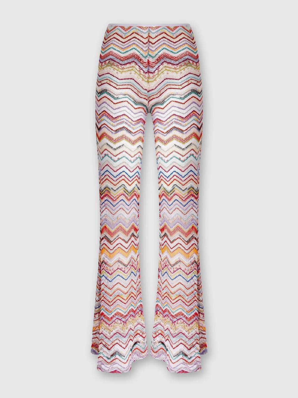 M Missoni Pantaloni svasati in crochet zig zag con lurex Acquista Ora