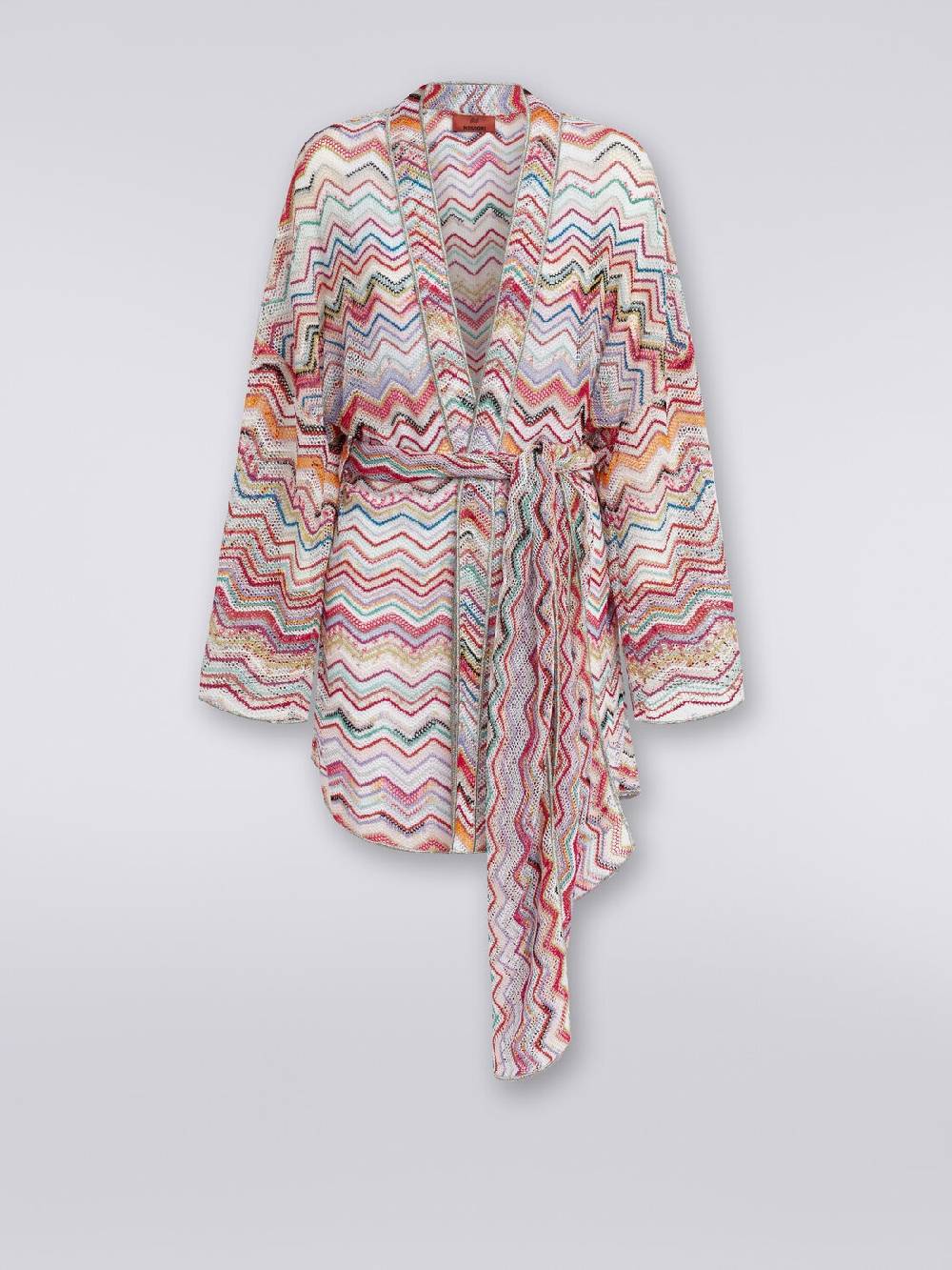 M Missoni Copricostume a vestaglia in crochet zig zag con lurex Consegna Veloce