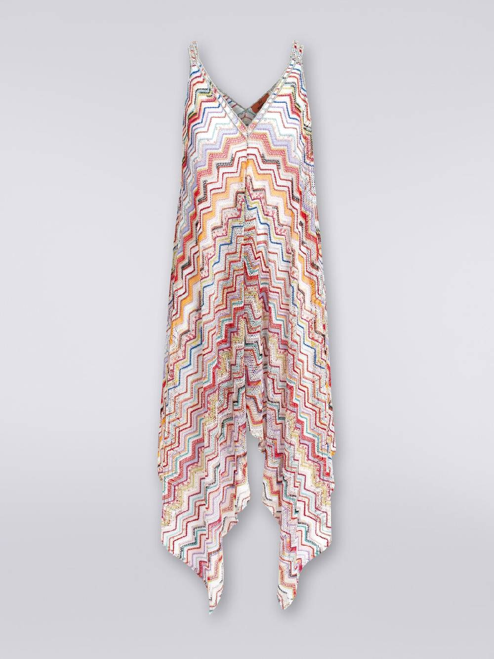 M Missoni Copricostume lungo in crochet zig zag con lurex Promozione Limitata