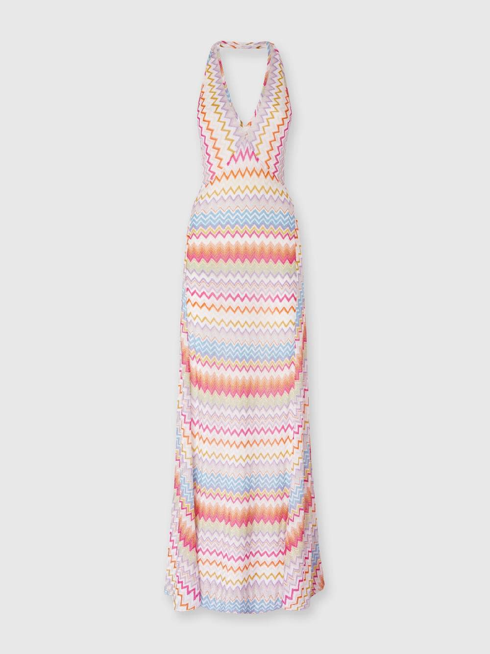 M Missoni Abito lungo in viscosa zig zag con lurex Shopping Online