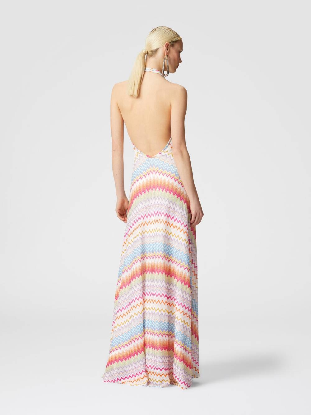 M Missoni Abito lungo in viscosa zig zag con lurex Shopping Online