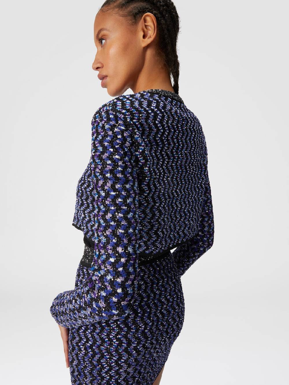 M Missoni Cardigan zig zag goffrato con paillettes Affare Del Giorno