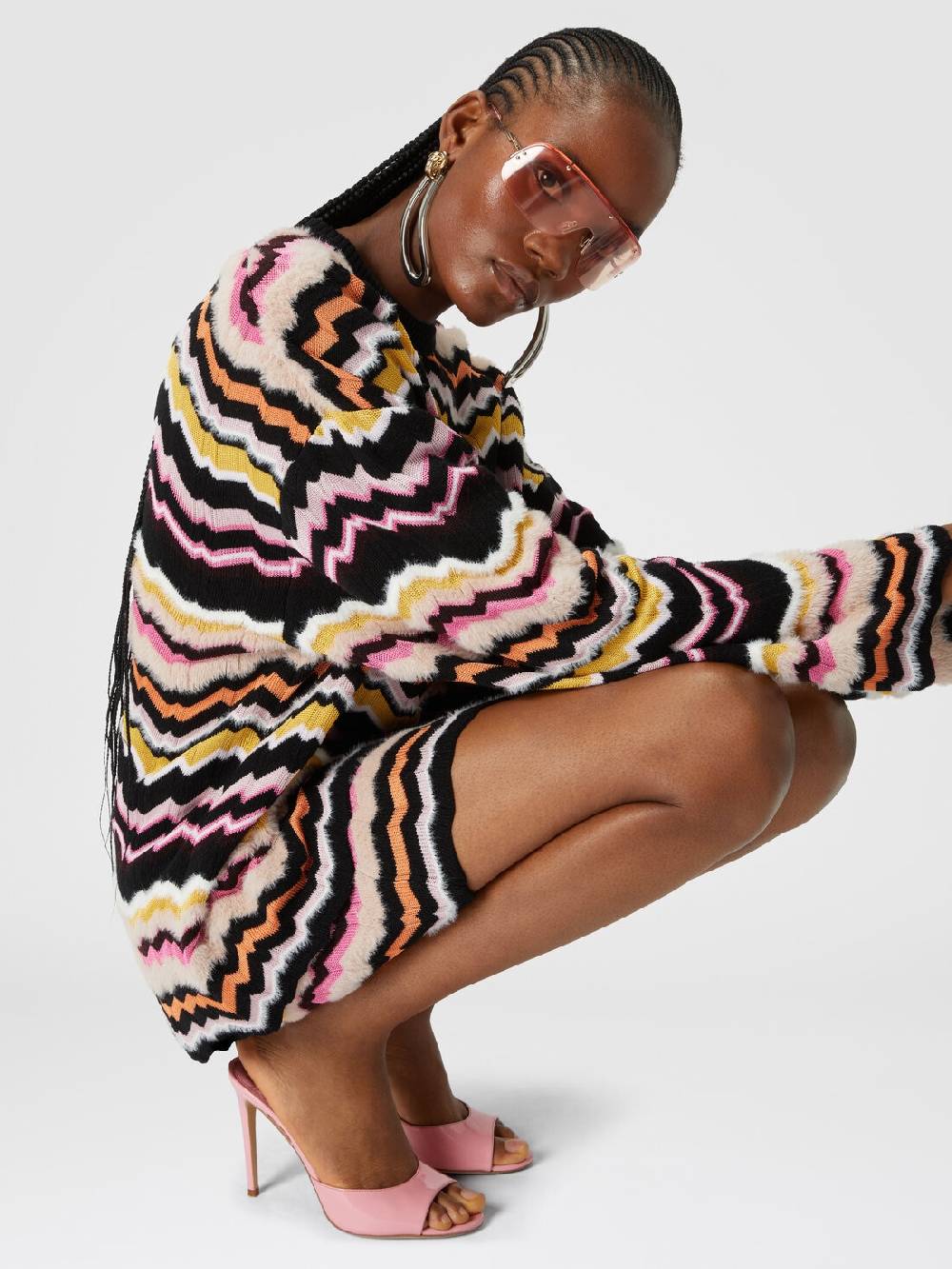M Missoni Minigonna con motivo greca zig zag Prezzo Ridotto