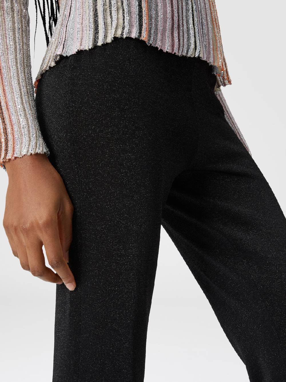 M Missoni Pantaloni dritti in viscosa effetto glitter Convenienza