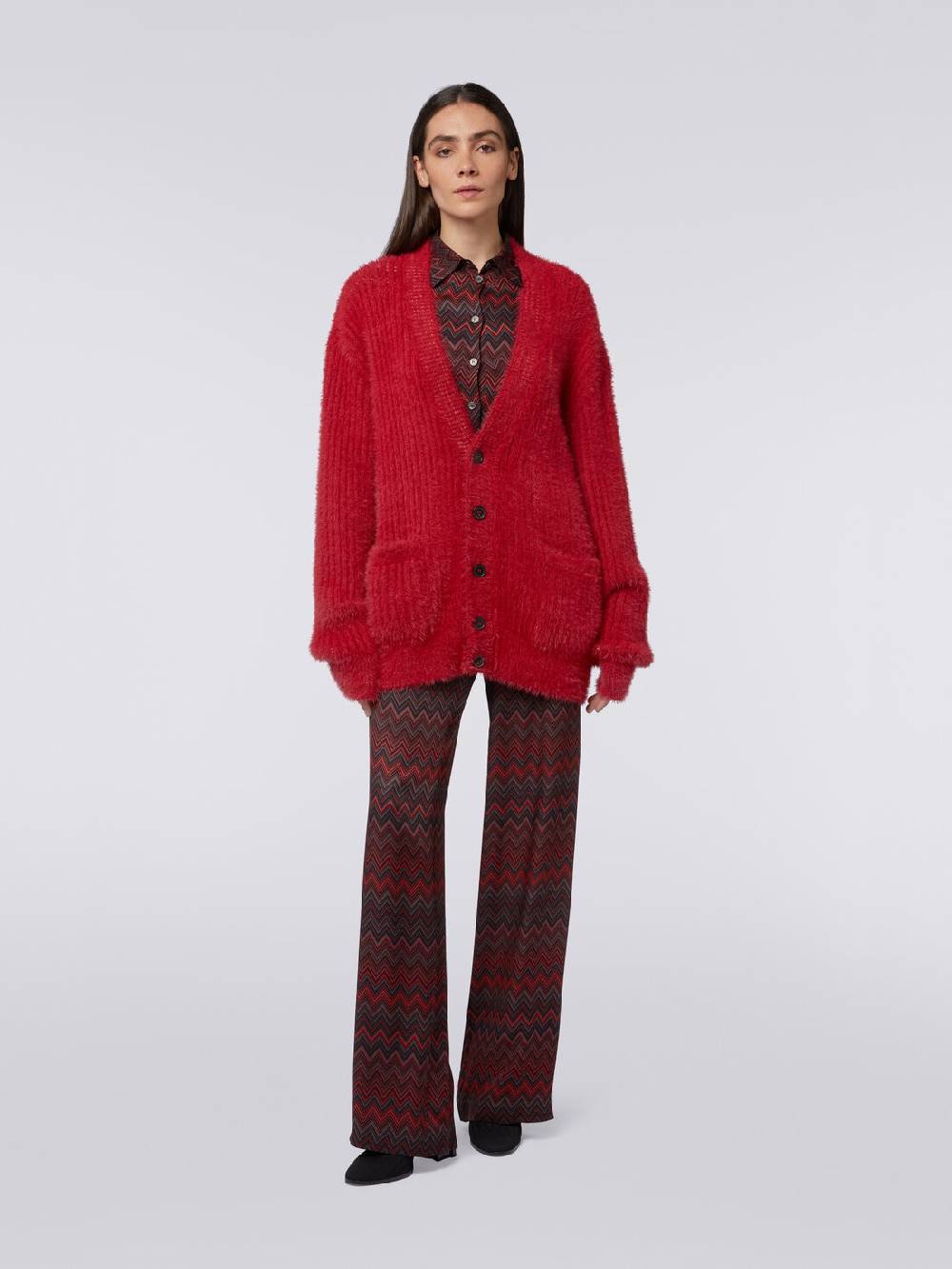 M Missoni Cardigan oversize in misto lana effetto pelo Offerta