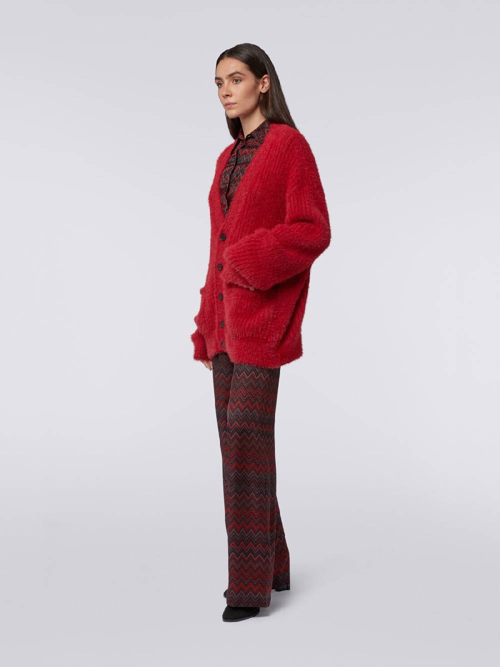 M Missoni Cardigan oversize in misto lana effetto pelo Offerta
