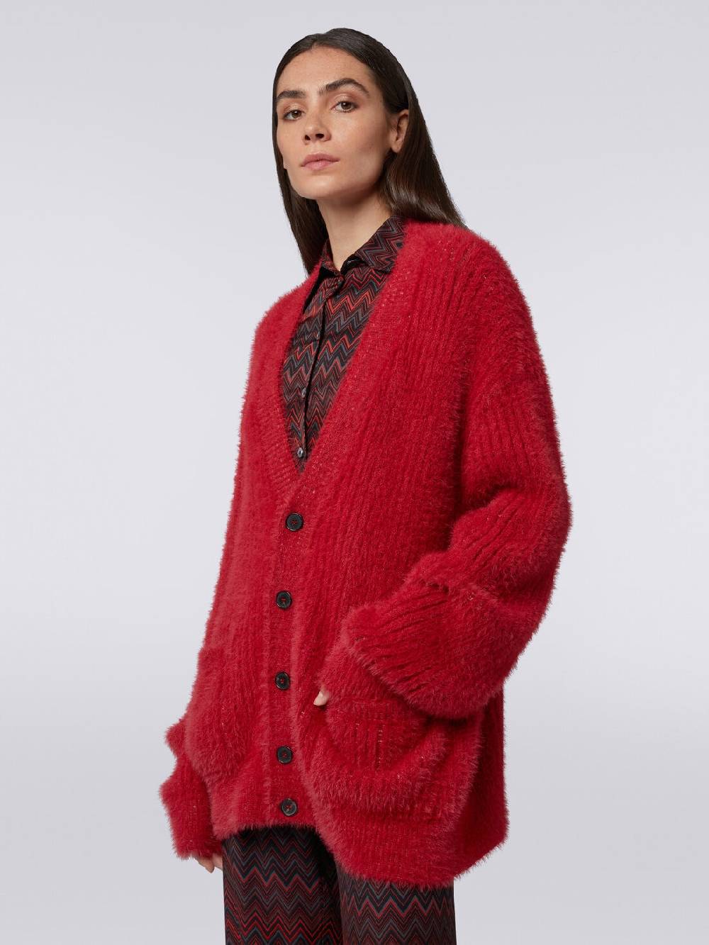 M Missoni Cardigan oversize in misto lana effetto pelo Offerta