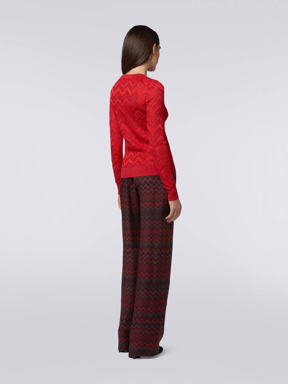 M Missoni Cardigan in maglia zig zag tonale con lurex Economico