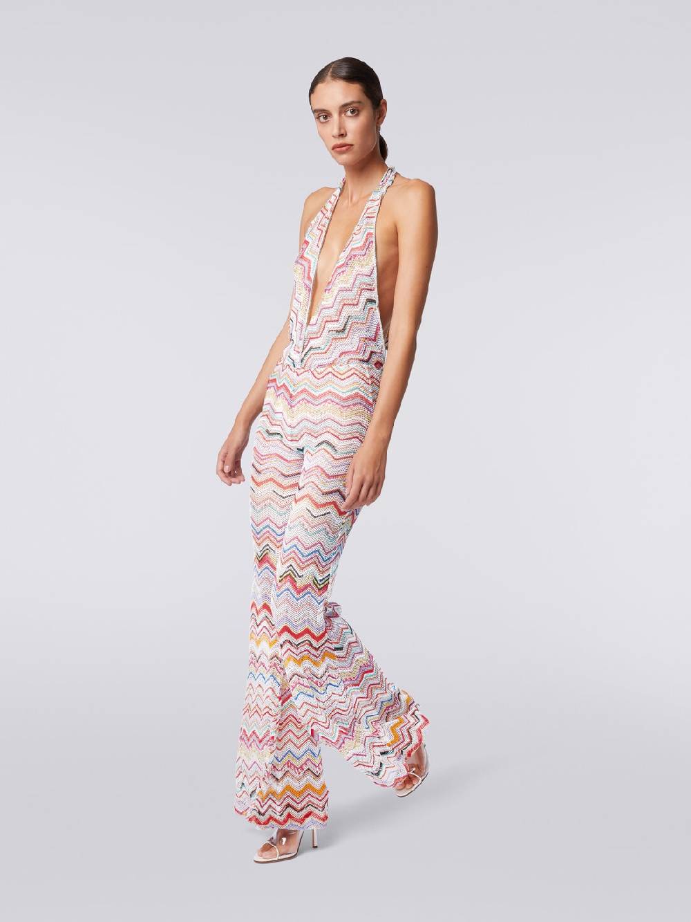 M Missoni Tuta pantalone crochet con scollatura a V Vendita Economica