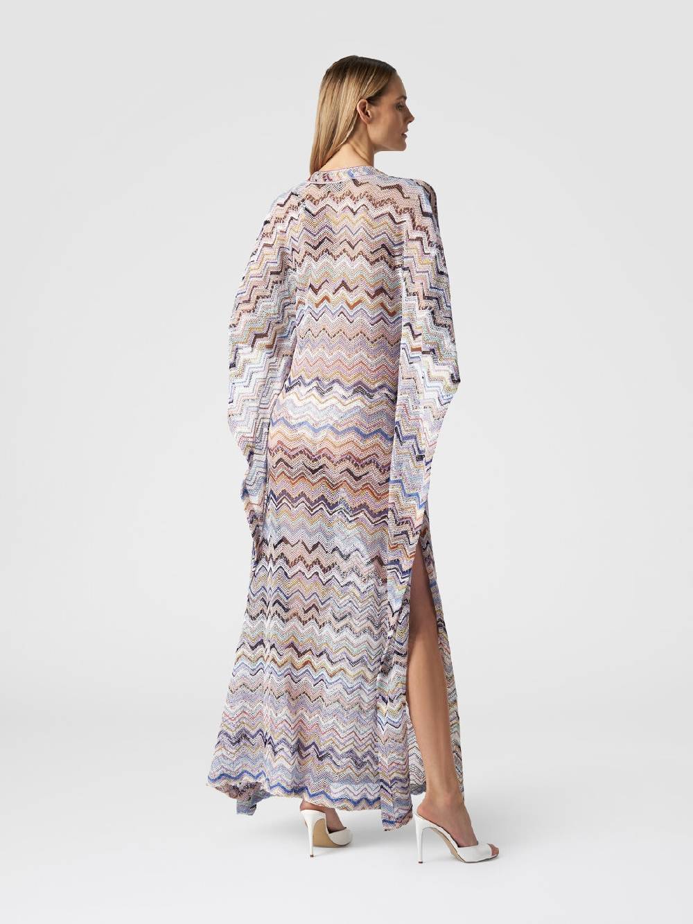 M Missoni Caftano copricostume lungo in viscosa zig zag con lurex I Più Venduti