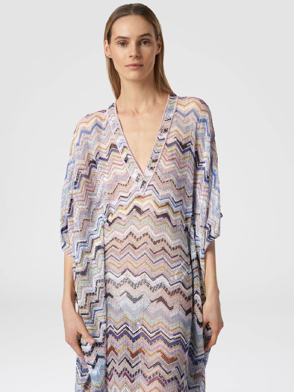 M Missoni Caftano copricostume lungo in viscosa zig zag con lurex I Più Venduti