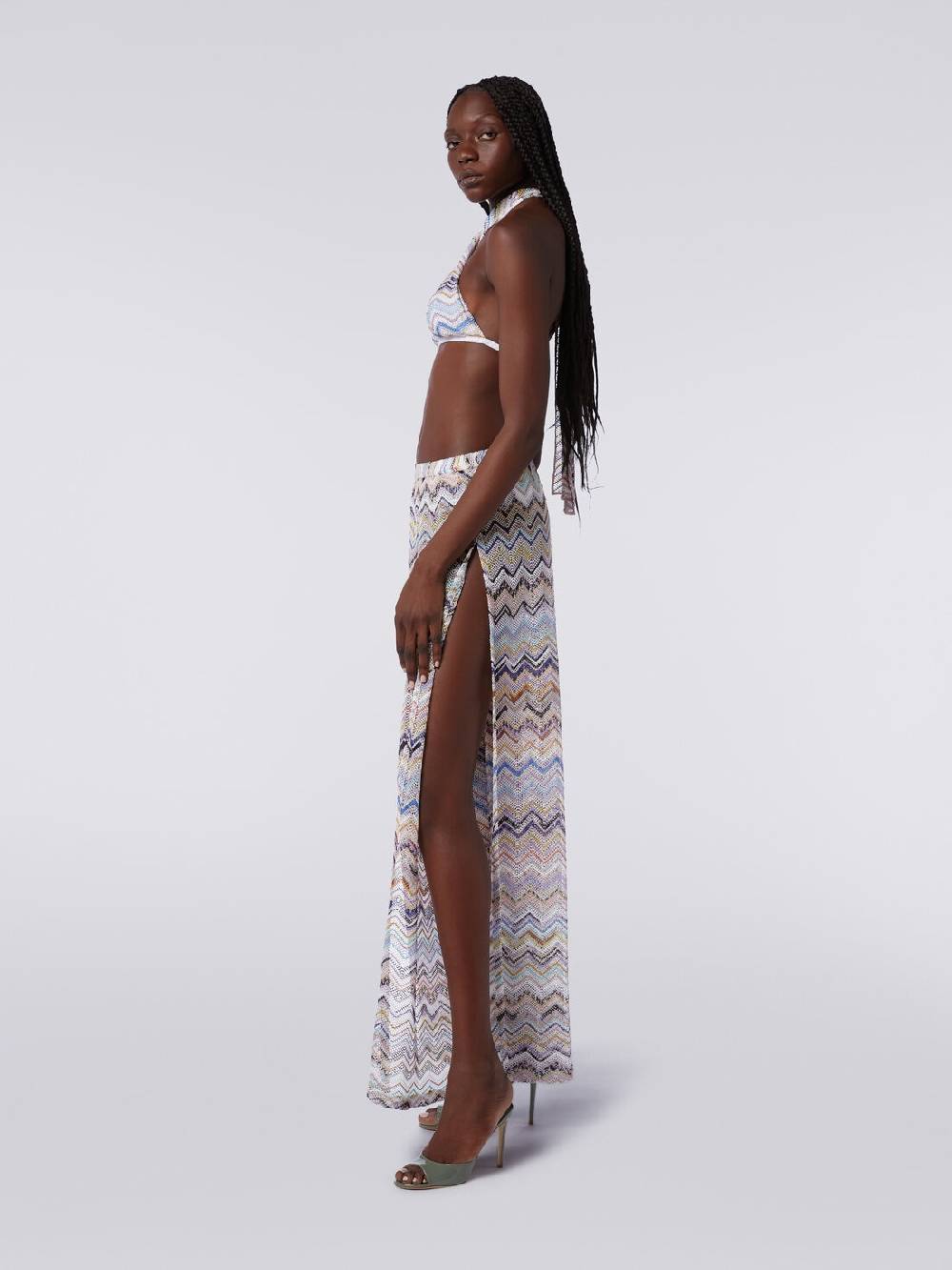 M Missoni Pantaloni in maglia di viscosa a rete zig zag con lurex Vendite Flash
