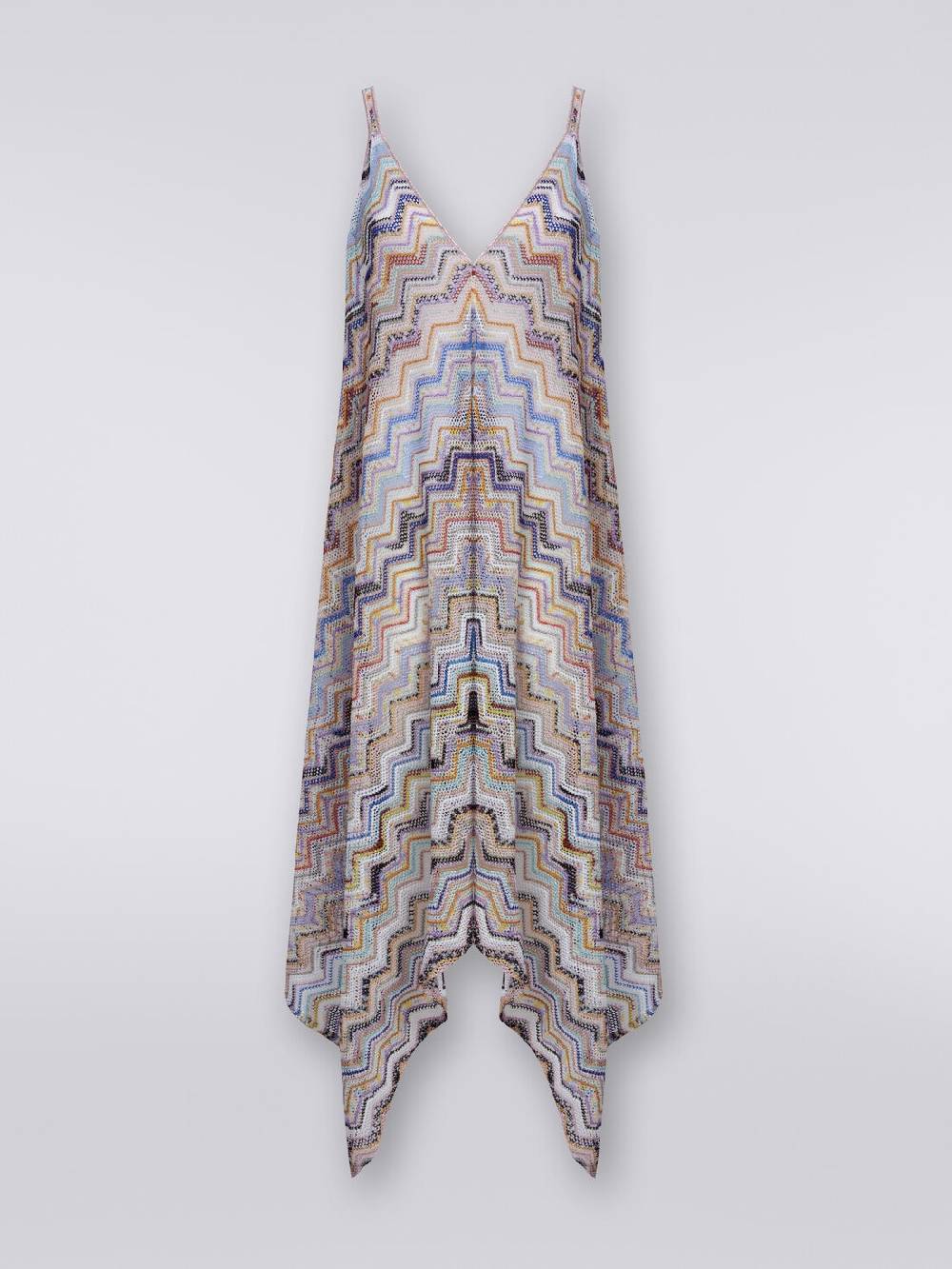 M Missoni Copricostume lungo in crochet zig zag con lurex Negozio