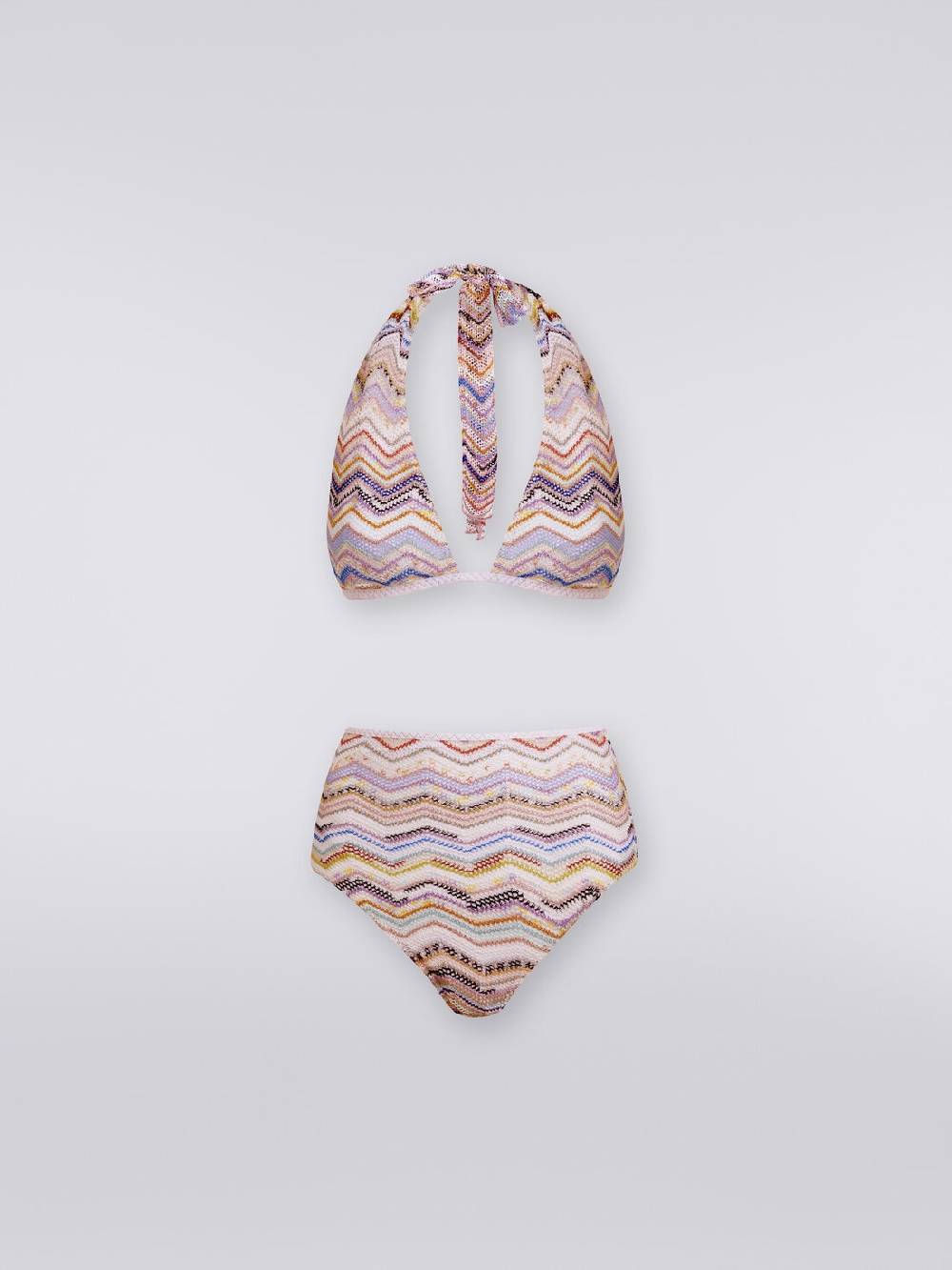 M Missoni Bikini in crochet con lurex e slip a vita alta Moda