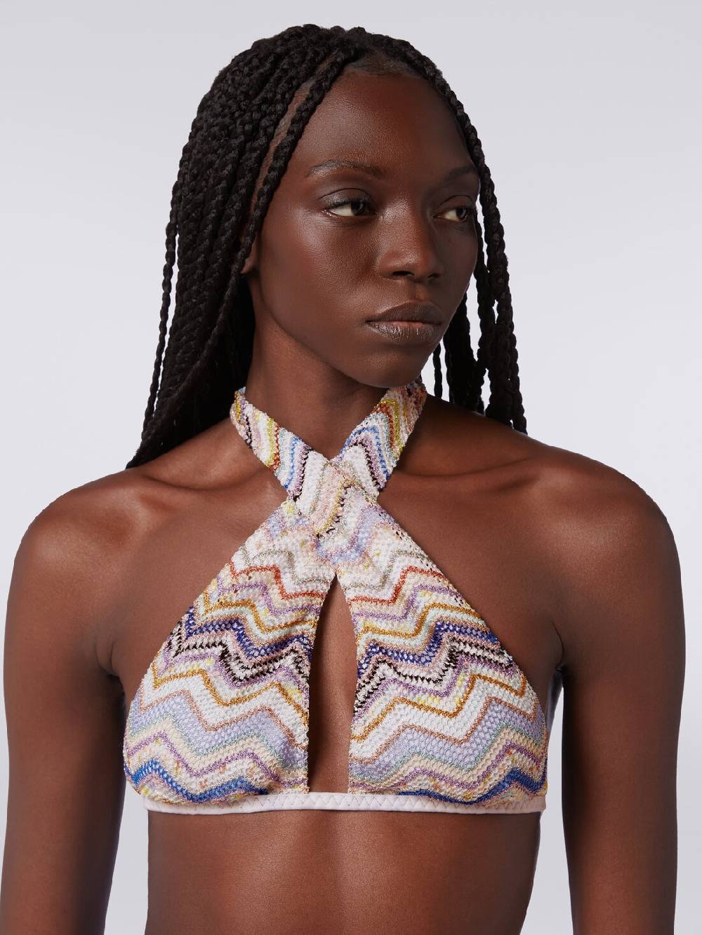M Missoni Bikini in crochet con lurex e slip a vita alta Moda