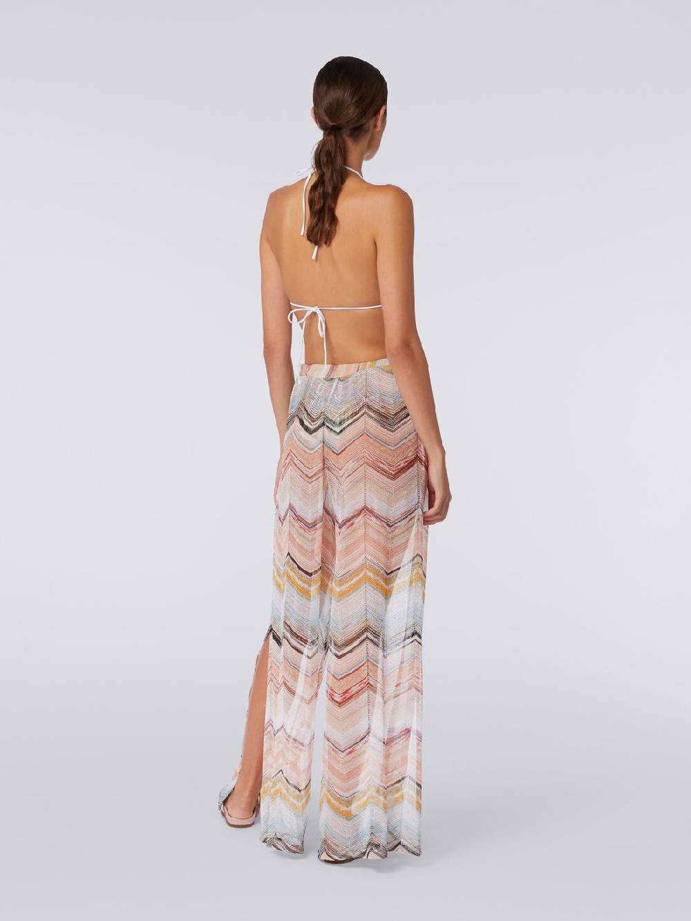 M Missoni Pantaloni copricostume in misto viscosa zig zag con lurex Sconto di tempo limitato
