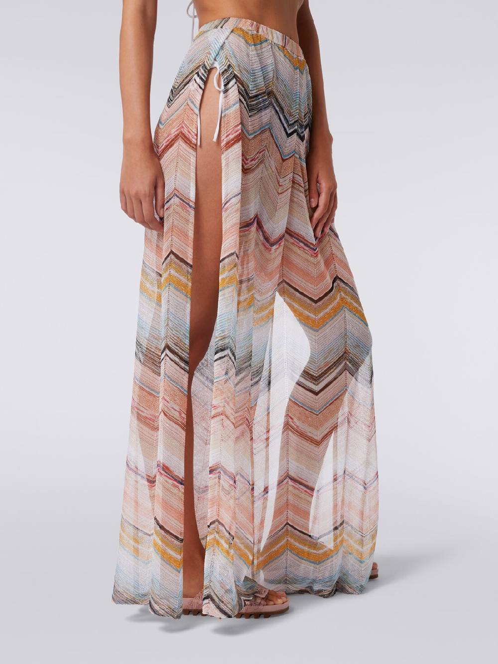 M Missoni Pantaloni copricostume in misto viscosa zig zag con lurex Sconto di tempo limitato