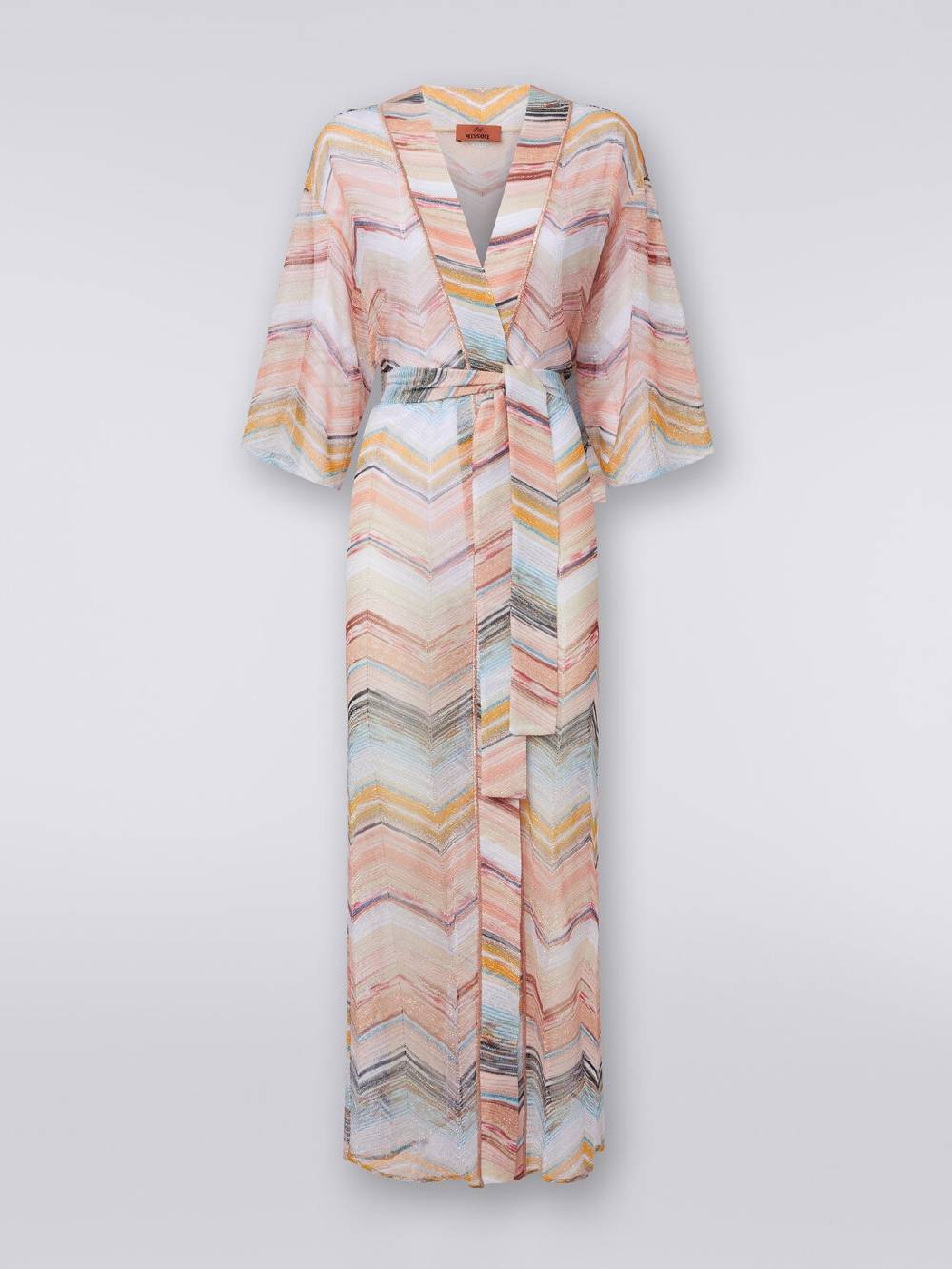 M Missoni Copricostume lungo a vestaglia chevron con lurex Negozio online di fabbrica