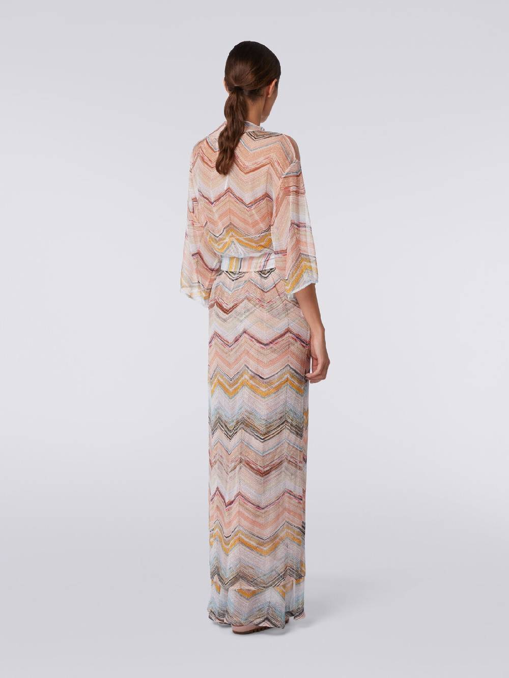 M Missoni Copricostume lungo a vestaglia chevron con lurex Negozio online di fabbrica