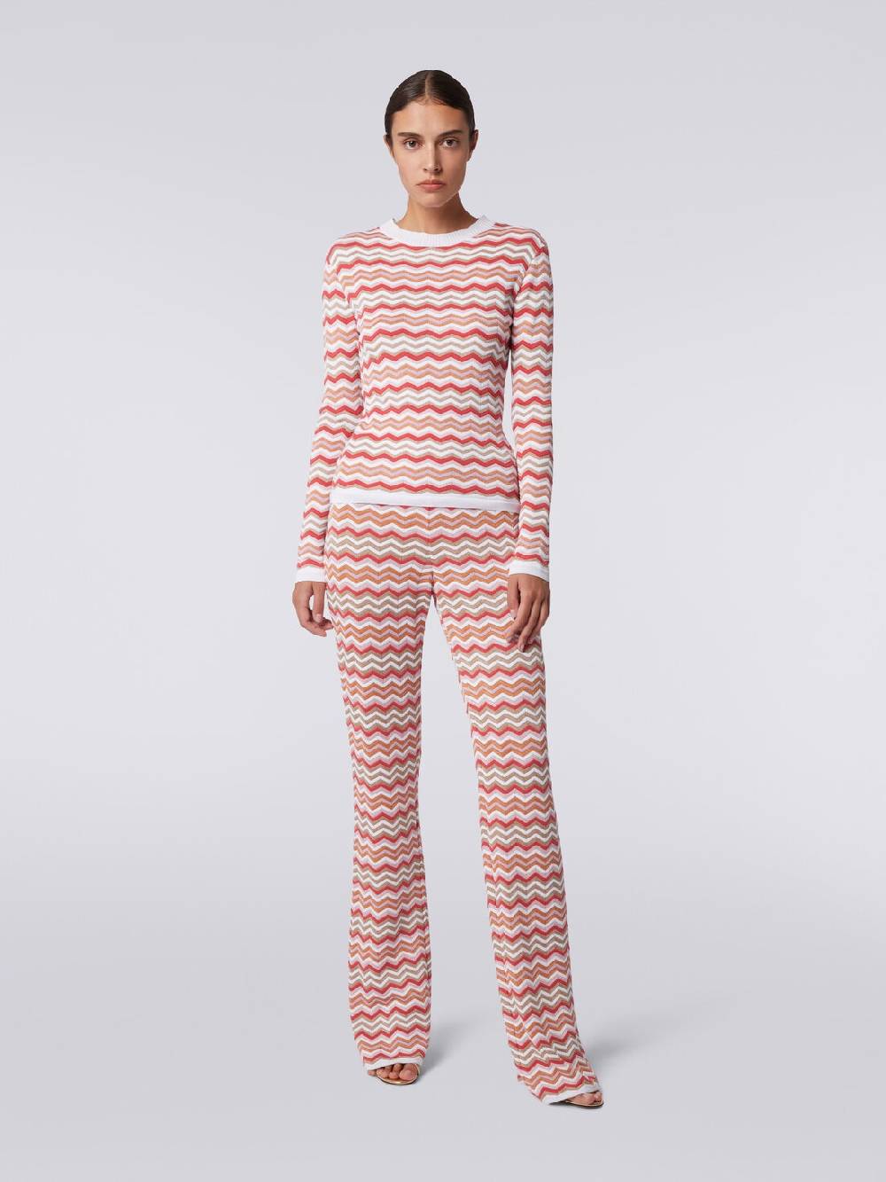 M Missoni Pullover girocollo in cotone e viscosa zig zag Flash Sale