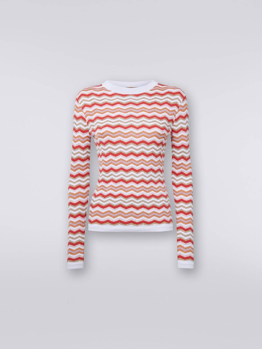 M Missoni Pullover girocollo in cotone e viscosa zig zag Flash Sale