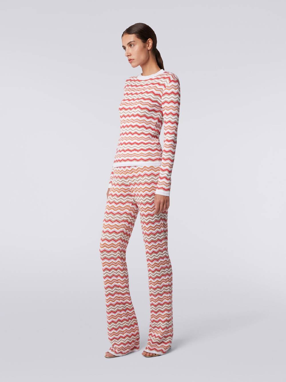 M Missoni Pullover girocollo in cotone e viscosa zig zag Flash Sale