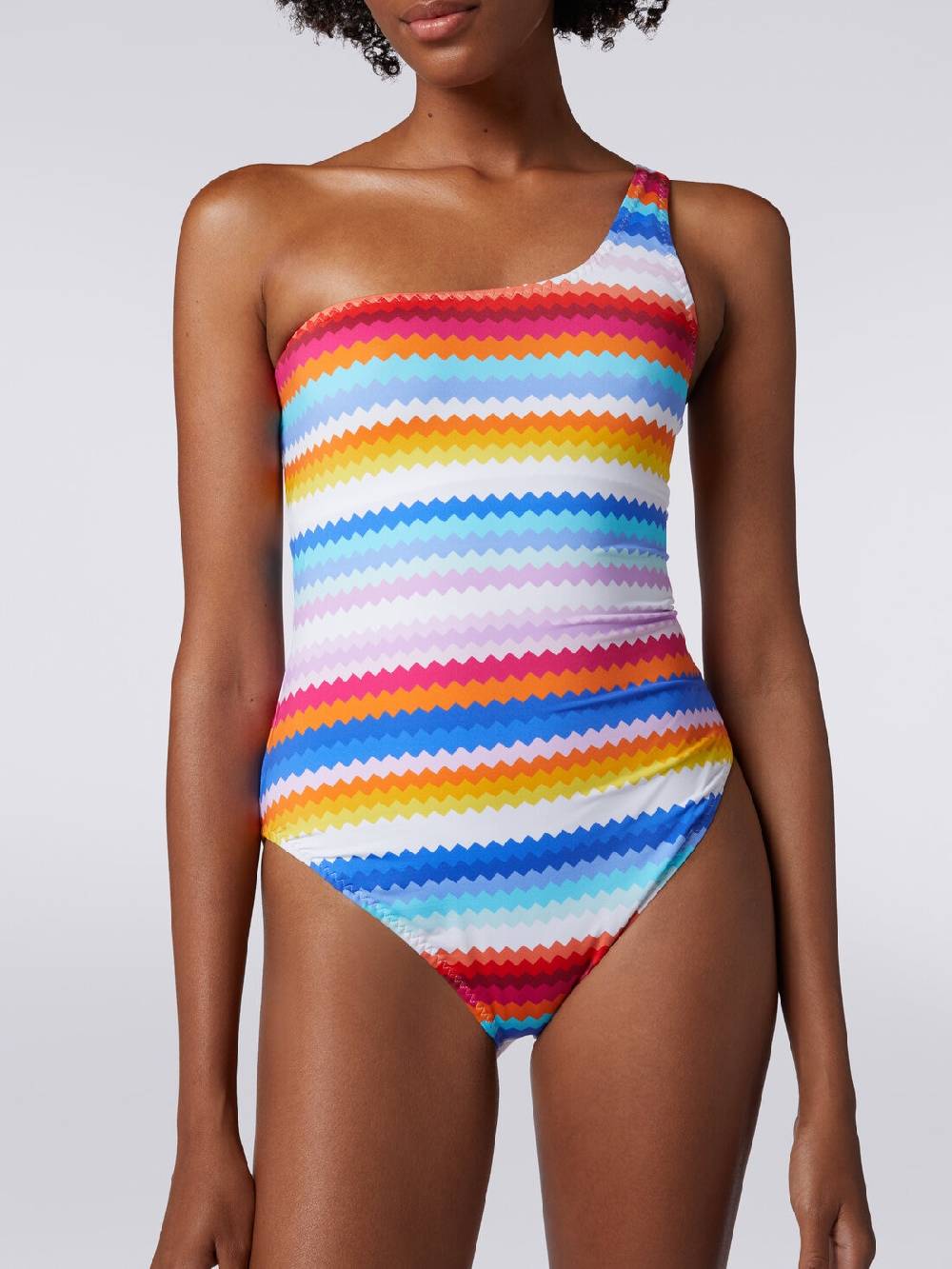 M Missoni Costume intero monospalla stampa zig zag Shopping online
