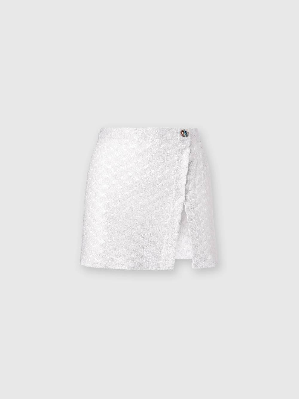 M Missoni Minigonna a portafoglio effetto pizzo con finish lucido Offerta natalizia