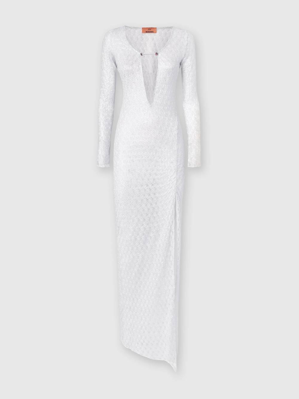 M Missoni Abito lungo effetto pizzo con scollatura a V e applicazioni Offerta Anniversario