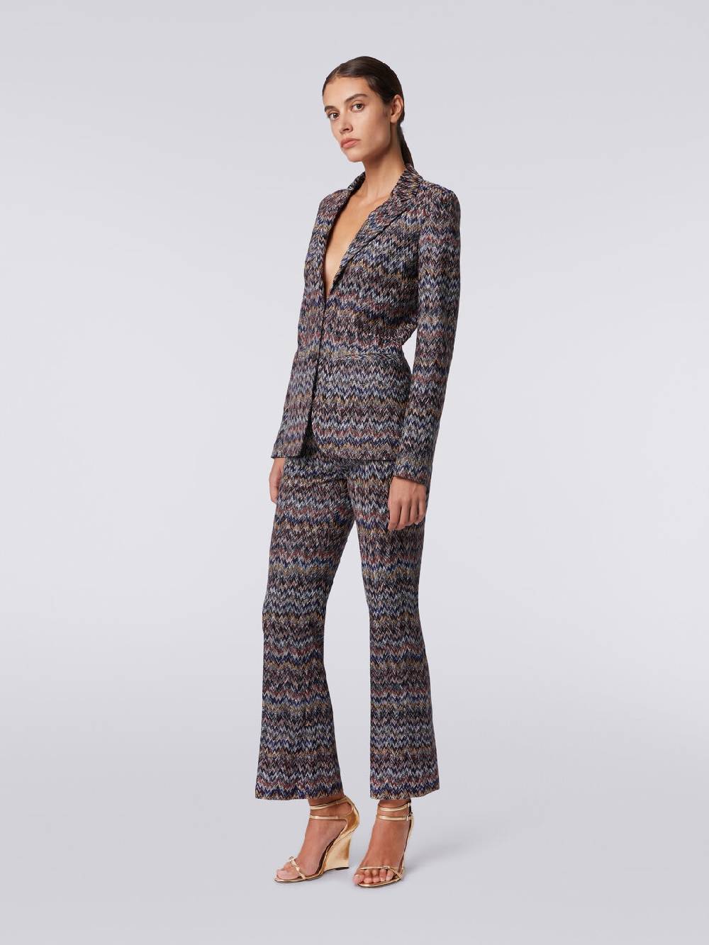 M Missoni Blazer in misto viscosa zig zag con lurex Offerta migliore