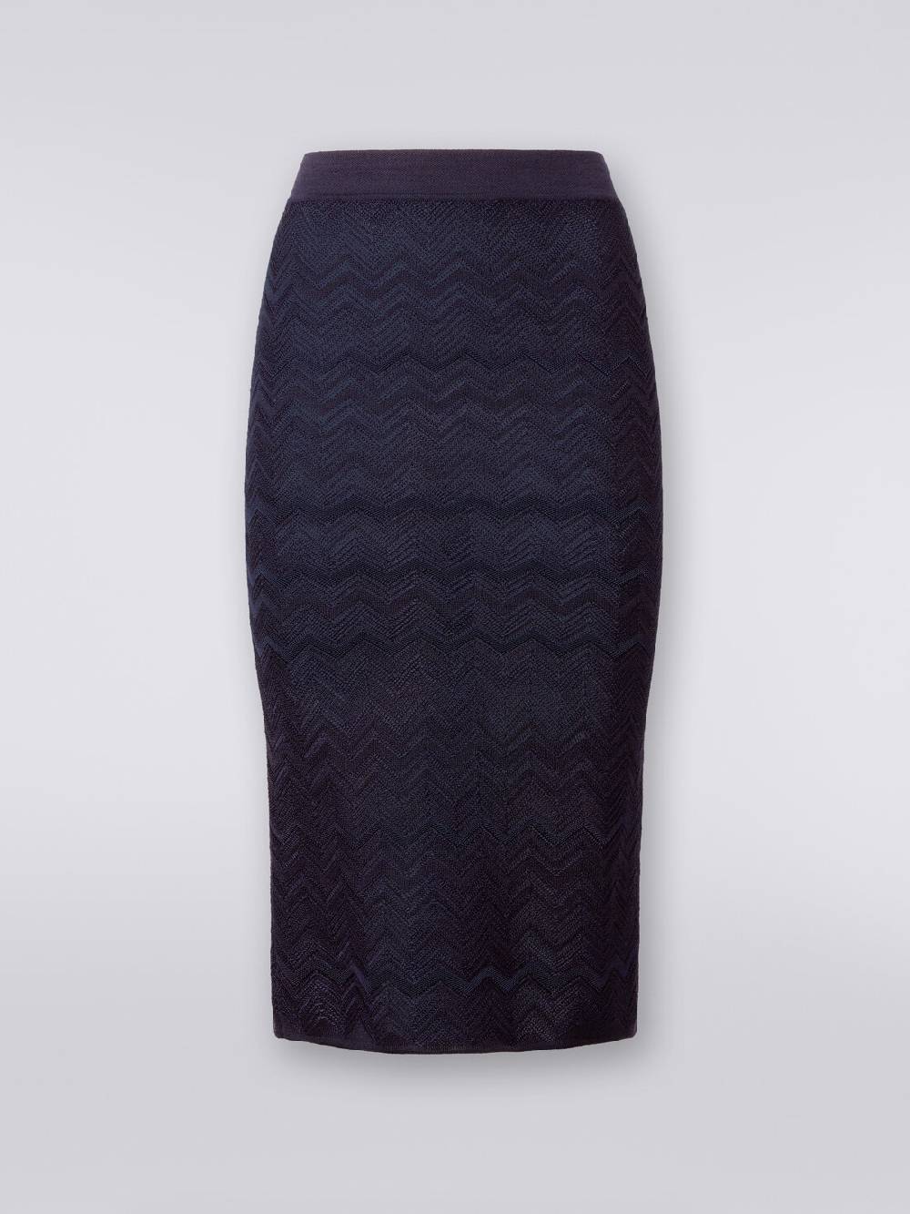M Missoni Gonna midi in viscosa e lana chevron Latest fashion