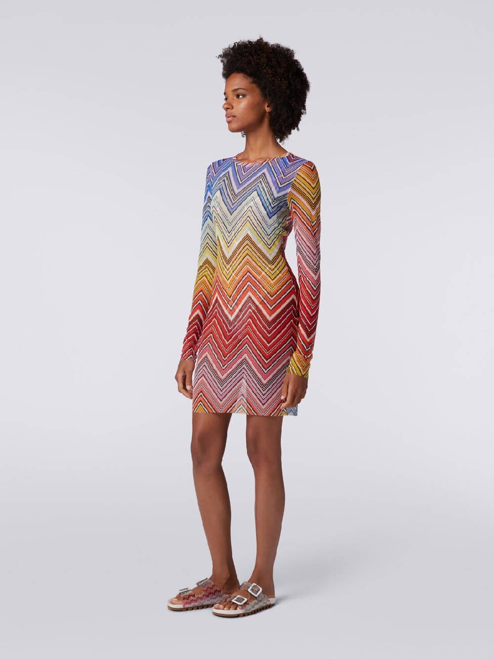 M Missoni Abito mare in tulle stampa zig zag Offerte stagionali