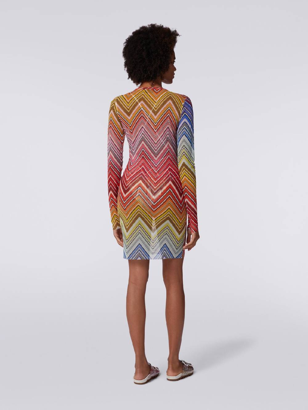 M Missoni Abito mare in tulle stampa zig zag Offerte stagionali