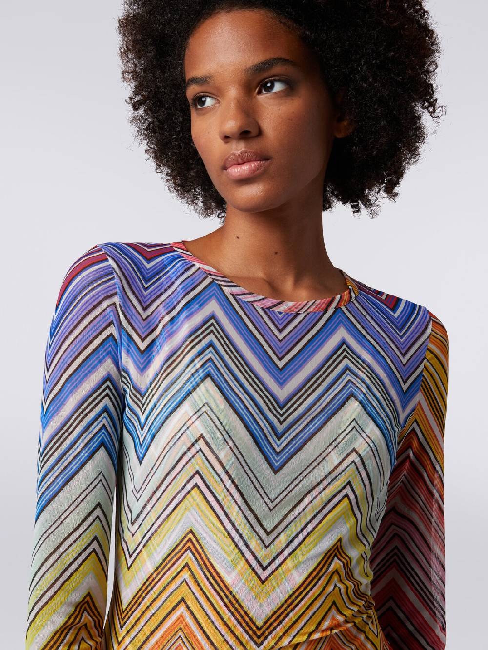 M Missoni Abito mare in tulle stampa zig zag Offerte stagionali