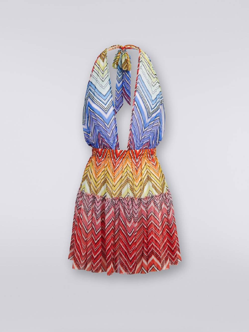 M Missoni Copricostume corto in tulle stampa zig zag Liquidazione